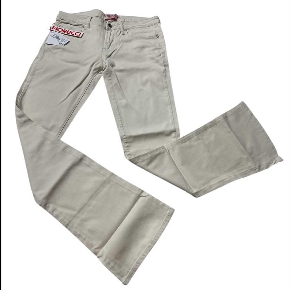 Fiorucci x Naomi Campbell Cream Flare Jeans